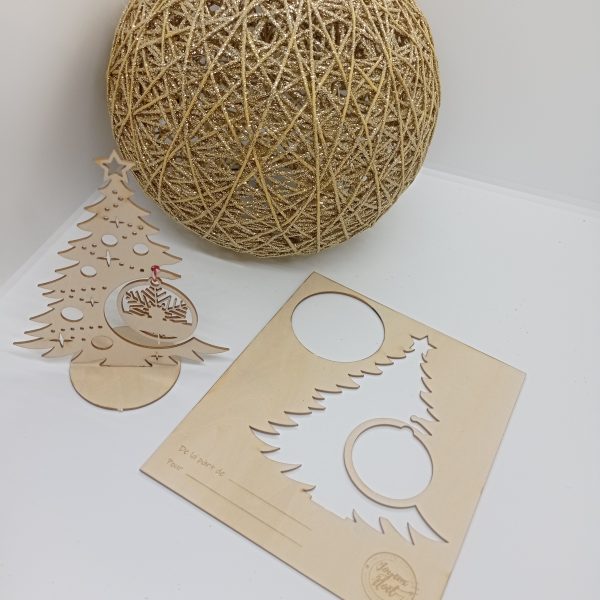 Carte postale sapin de noël à découper et monter