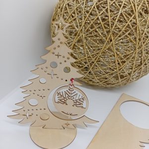 Carte postale sapin de noël à découper et monter
