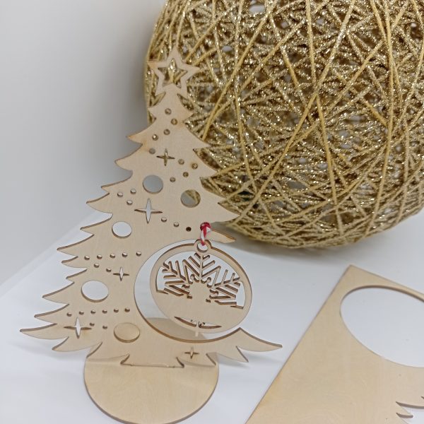 Carte postale sapin de noël à découper et monter