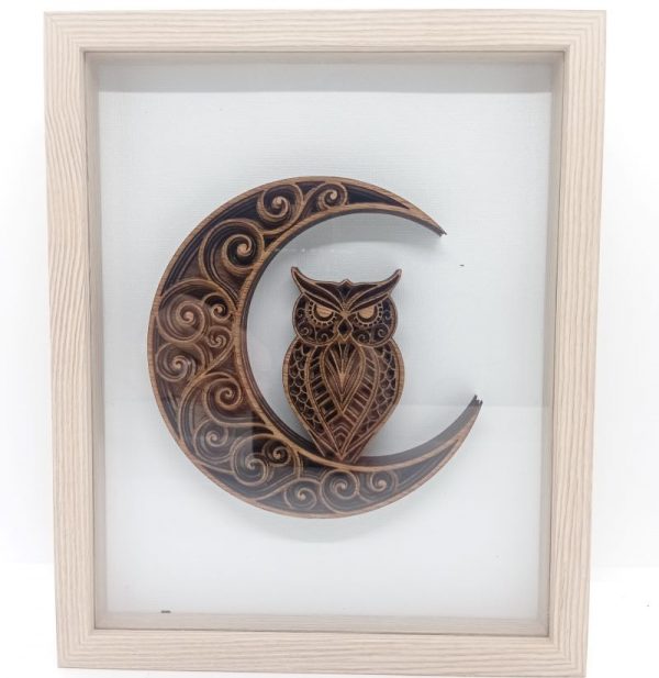 Cadre 3D Hibou