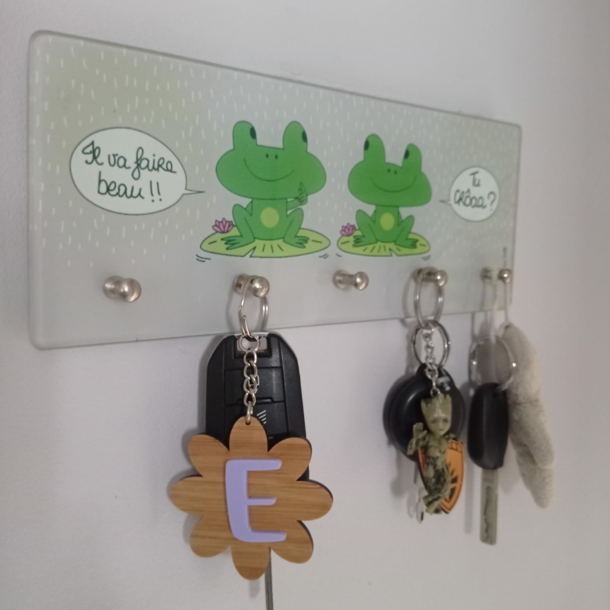 Porte Clé "fleur" avec initiale – Image 4